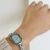 Oval Blue Mother of Pearl Watch Silver Ladies Watch