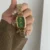 Green Dial Gold Watch for Women Minimalist Rectangle Watch