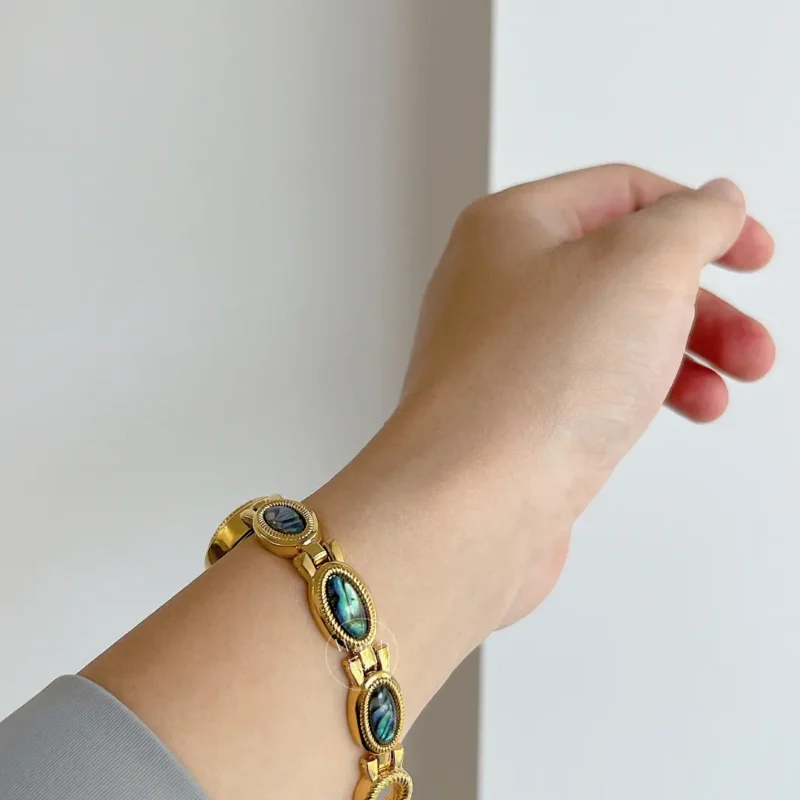 Vintage Watches for Women Natural Abalone Shell Bracelet Watch