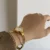 Women's Gold Wrist Watch Round Face Chain Bracelet Watch