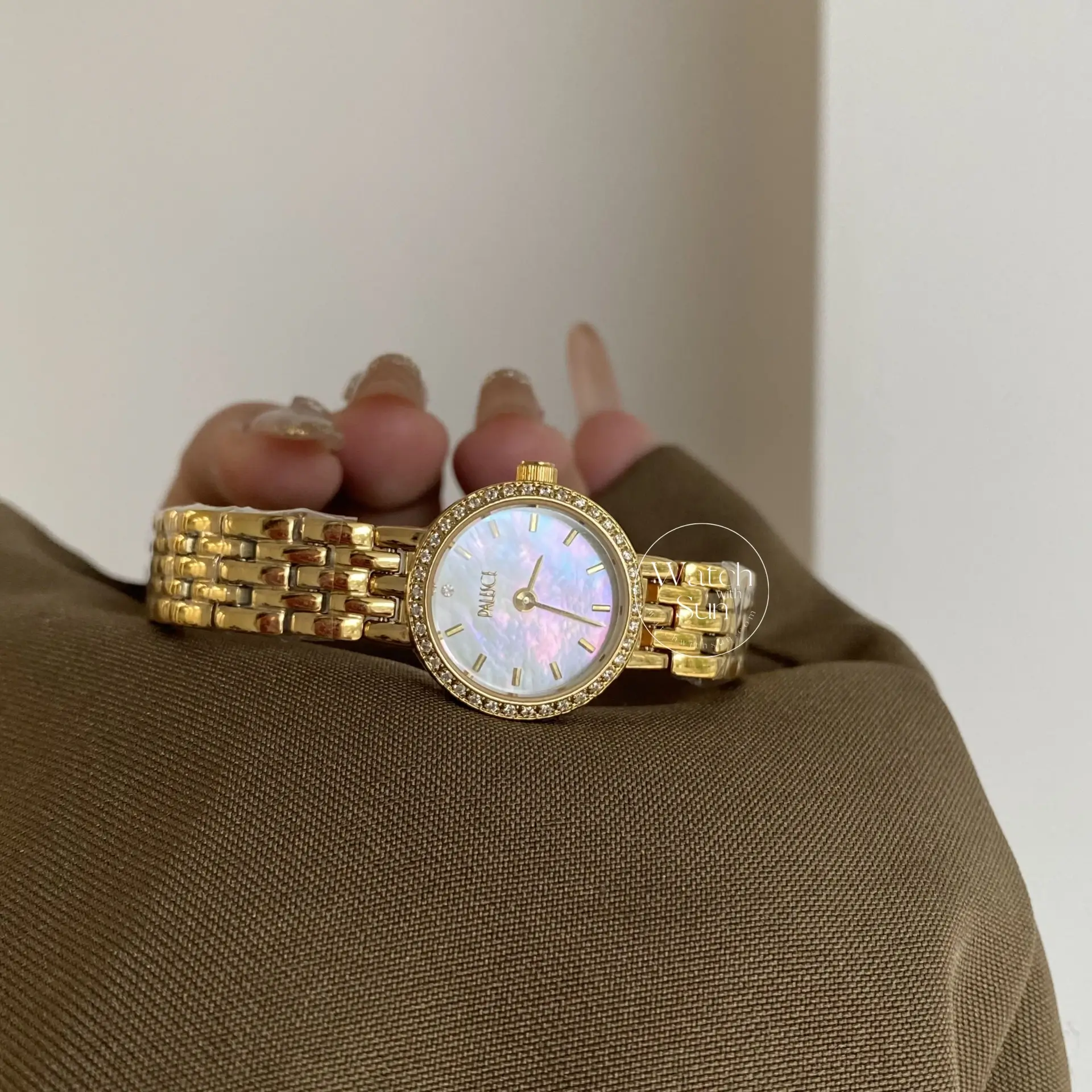 Mother of Pearl Dial Watch for Ladies Dainty Gold Watches