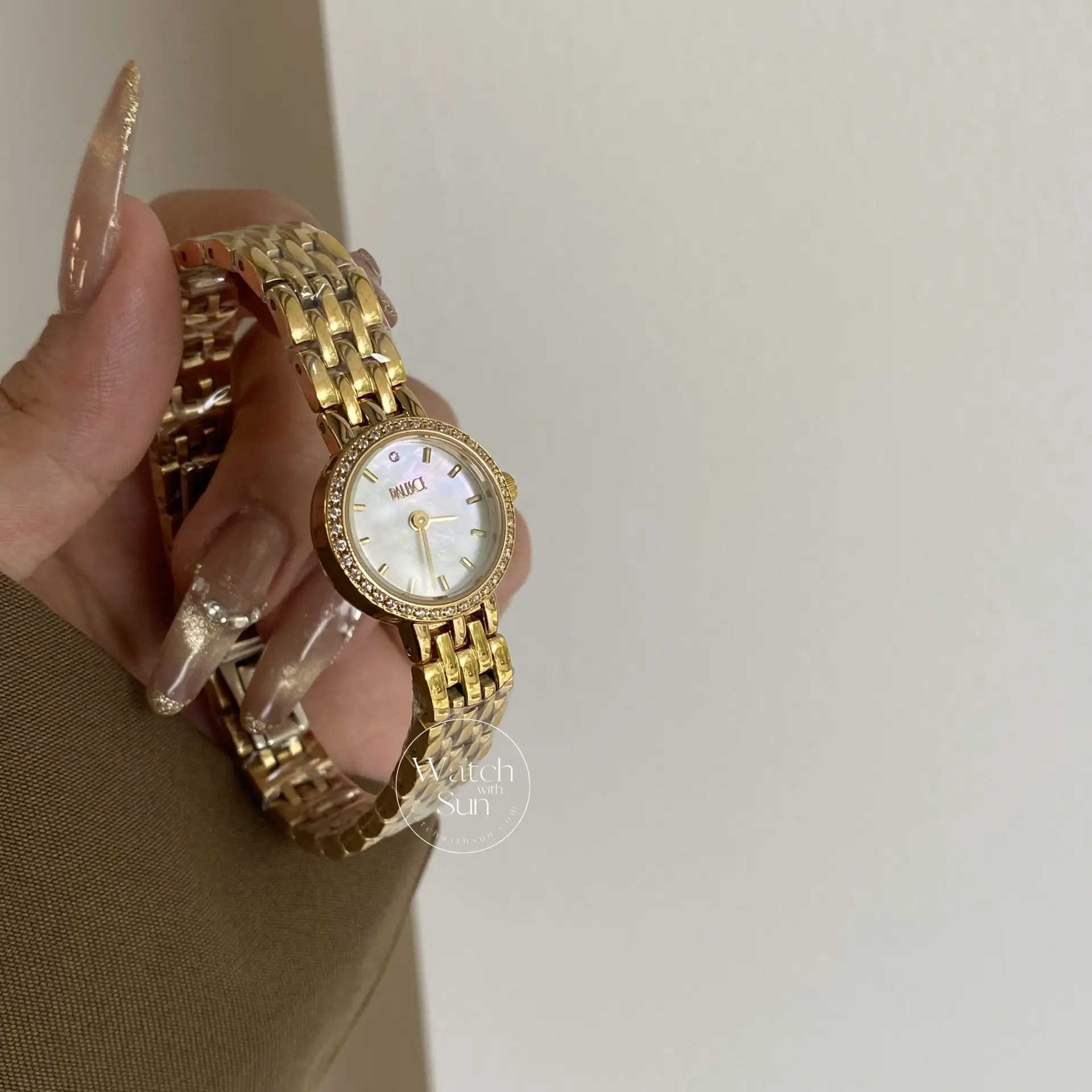 Mother of Pearl Dial Watch for Ladies Dainty Gold Watches