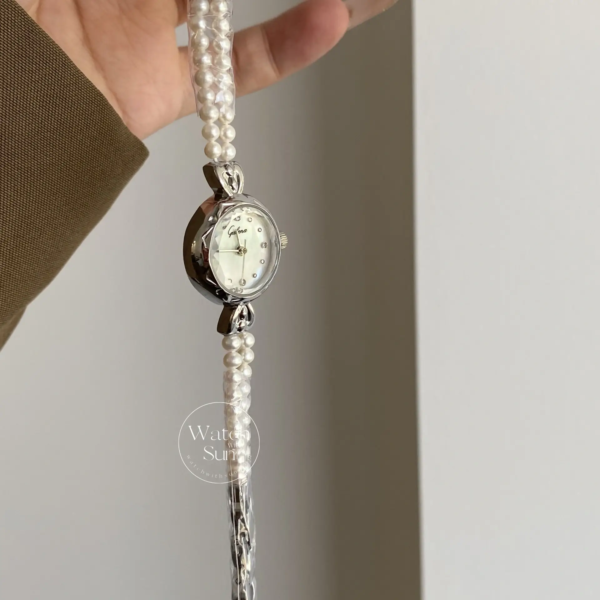 Dainty Freshwater Pearl Bracelet Watch Mother of Pearl Ladies Watch