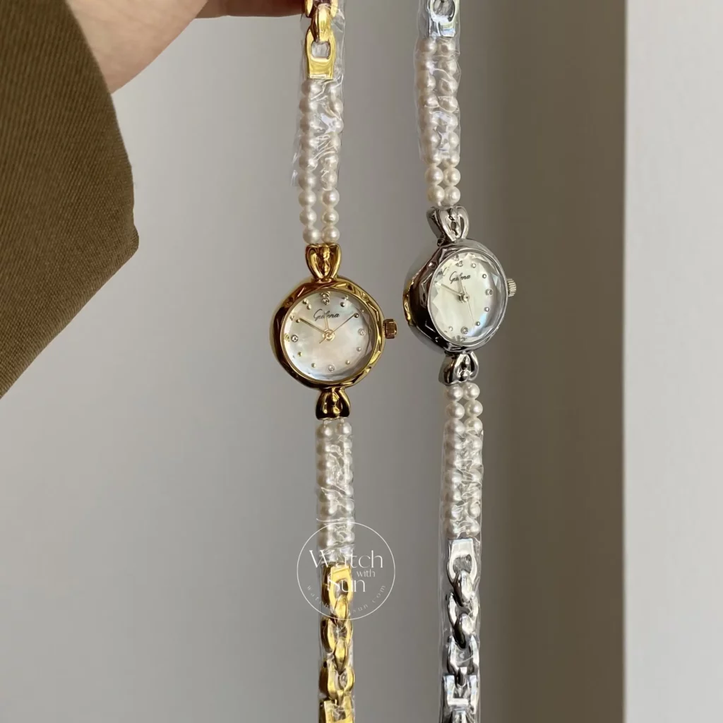 Dainty Freshwater Pearl Bracelet Watch Mother of Pearl Ladies Watch