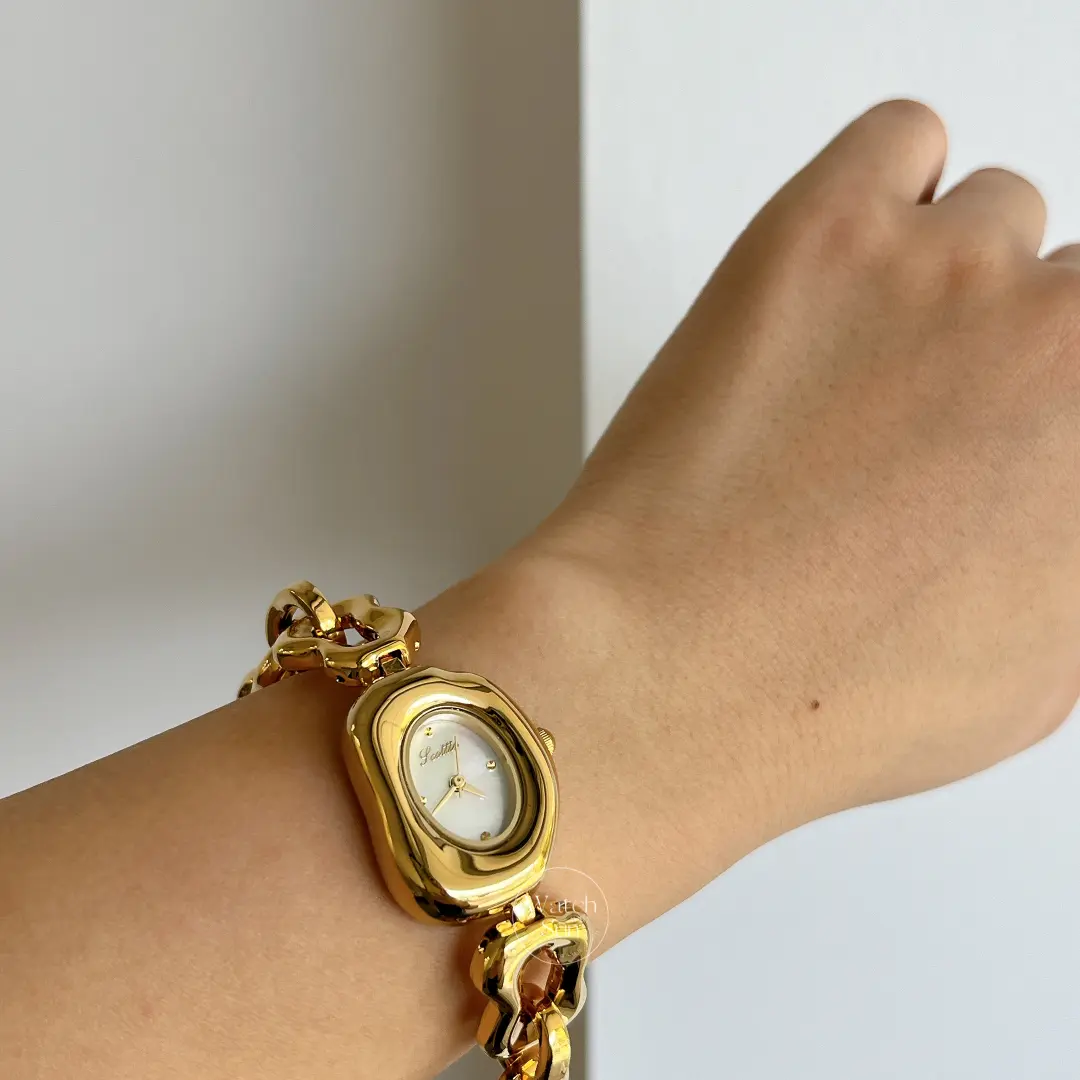 Chic Gold Watches for Women Mother of Pearl Ladies Watch