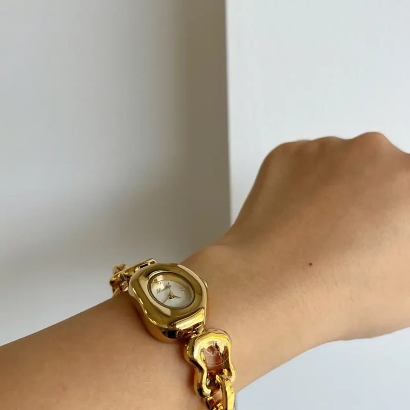 Chic Gold Watches for Women Mother of Pearl Ladies Watch