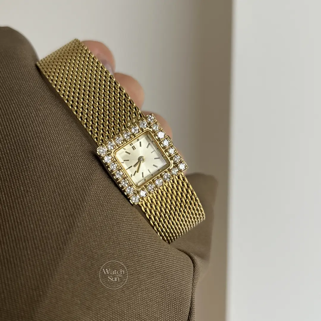 Vintage Small Face Ladies Gold Watch Square Watch for Women