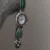 Oval Mother of Pearl Dial Green Jade Silver Bracelet Ladies' Watch