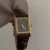 Classic Brown eather Square Black Dial Watch for Women