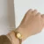 Small Face Gold Octagon Dial Watch for Women