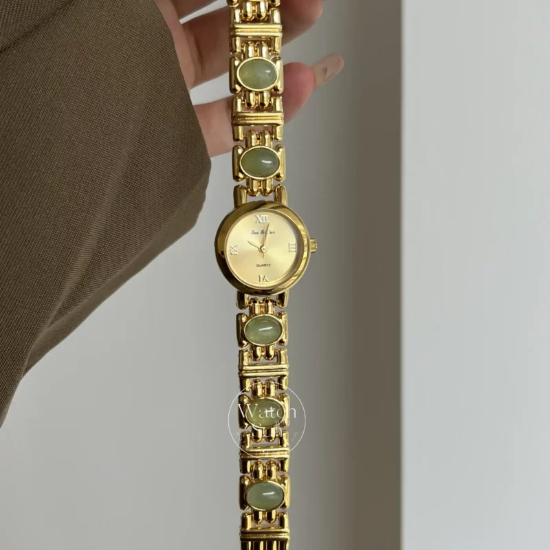 Jade Embrace Gold Bracelet Watch for Women