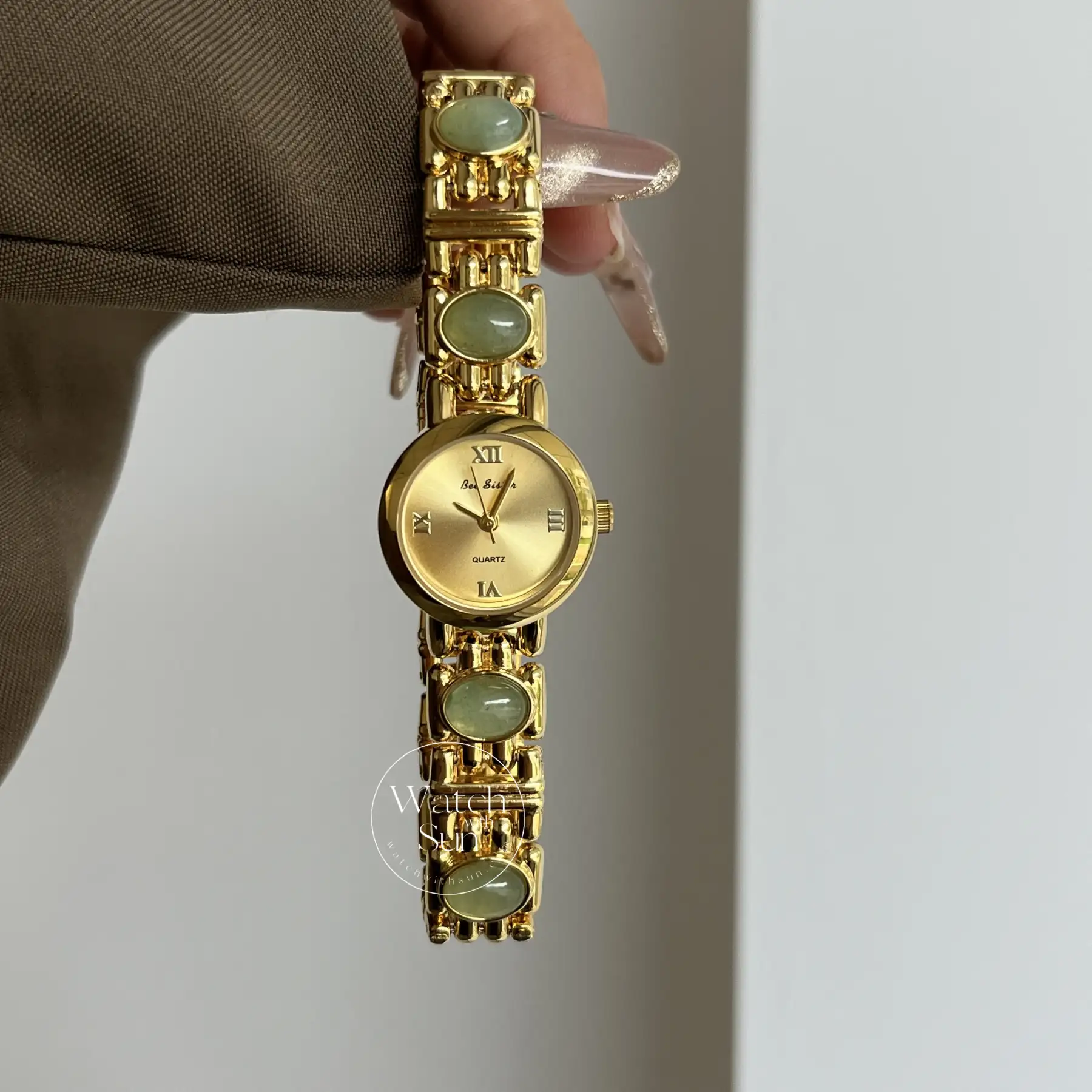 Jade Embrace Gold Bracelet Watch for Women