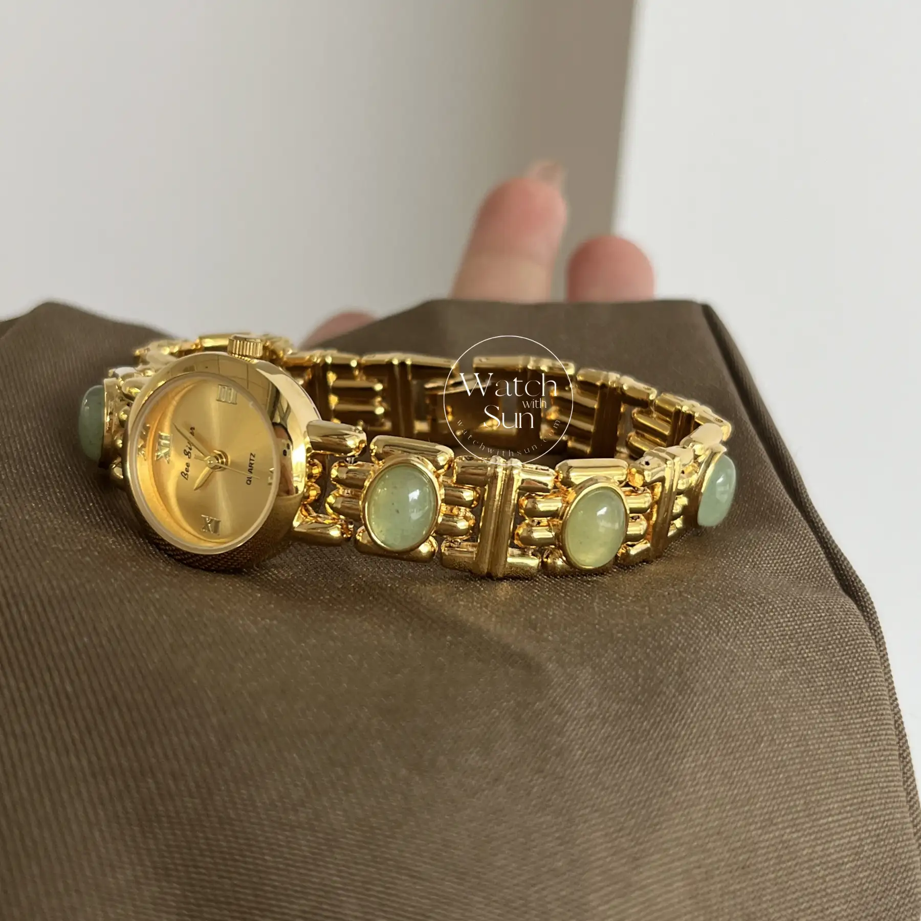 Jade Embrace Gold Bracelet Watch for Women