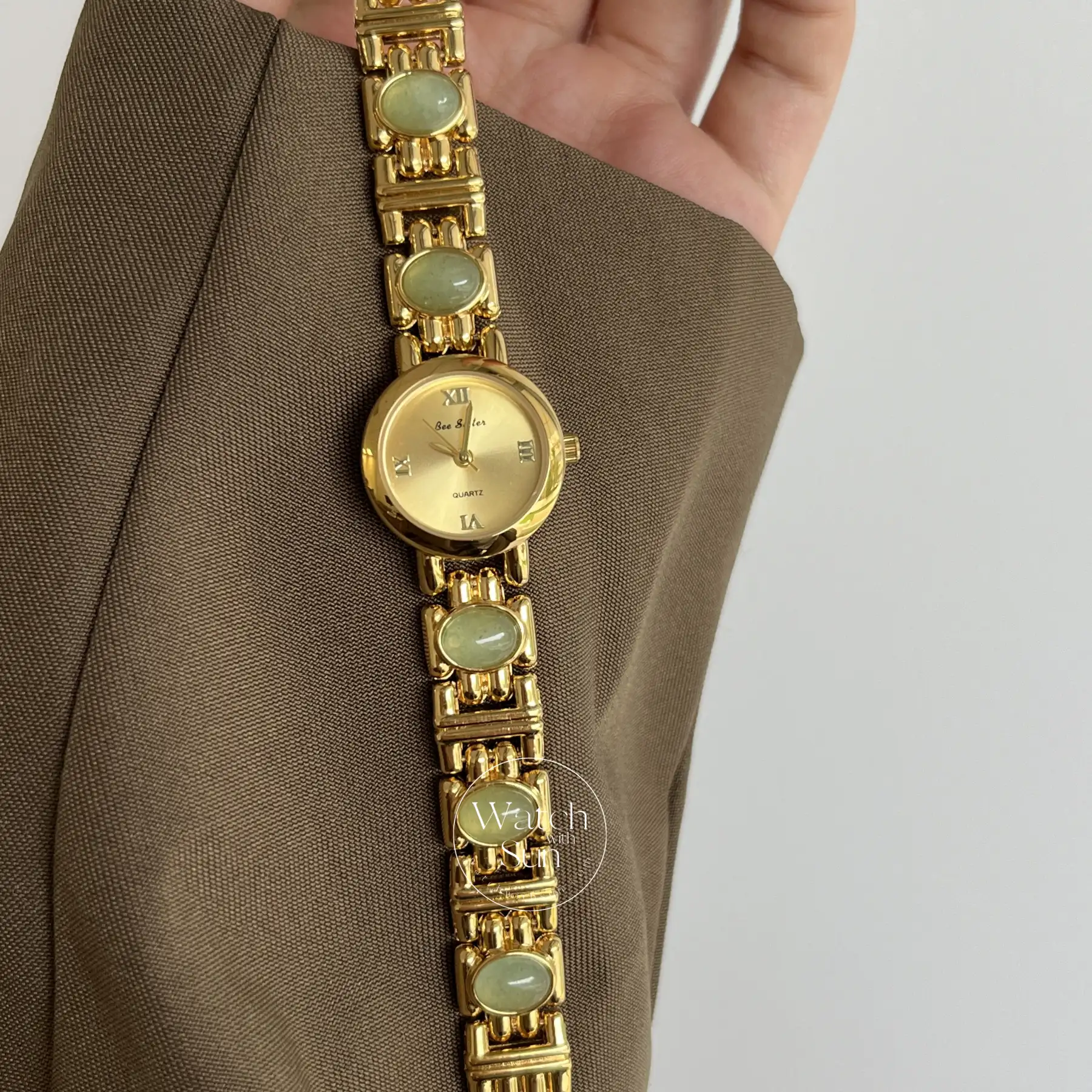 Jade Embrace Gold Bracelet Watch for Women