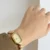 Oval Dial Gold Bracelet Watch for Women