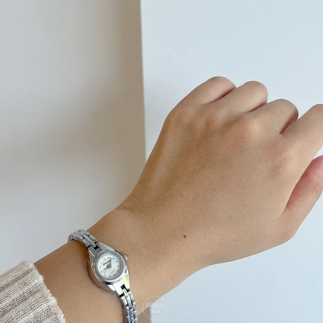 Small Face Slim Link Bracelet Watch