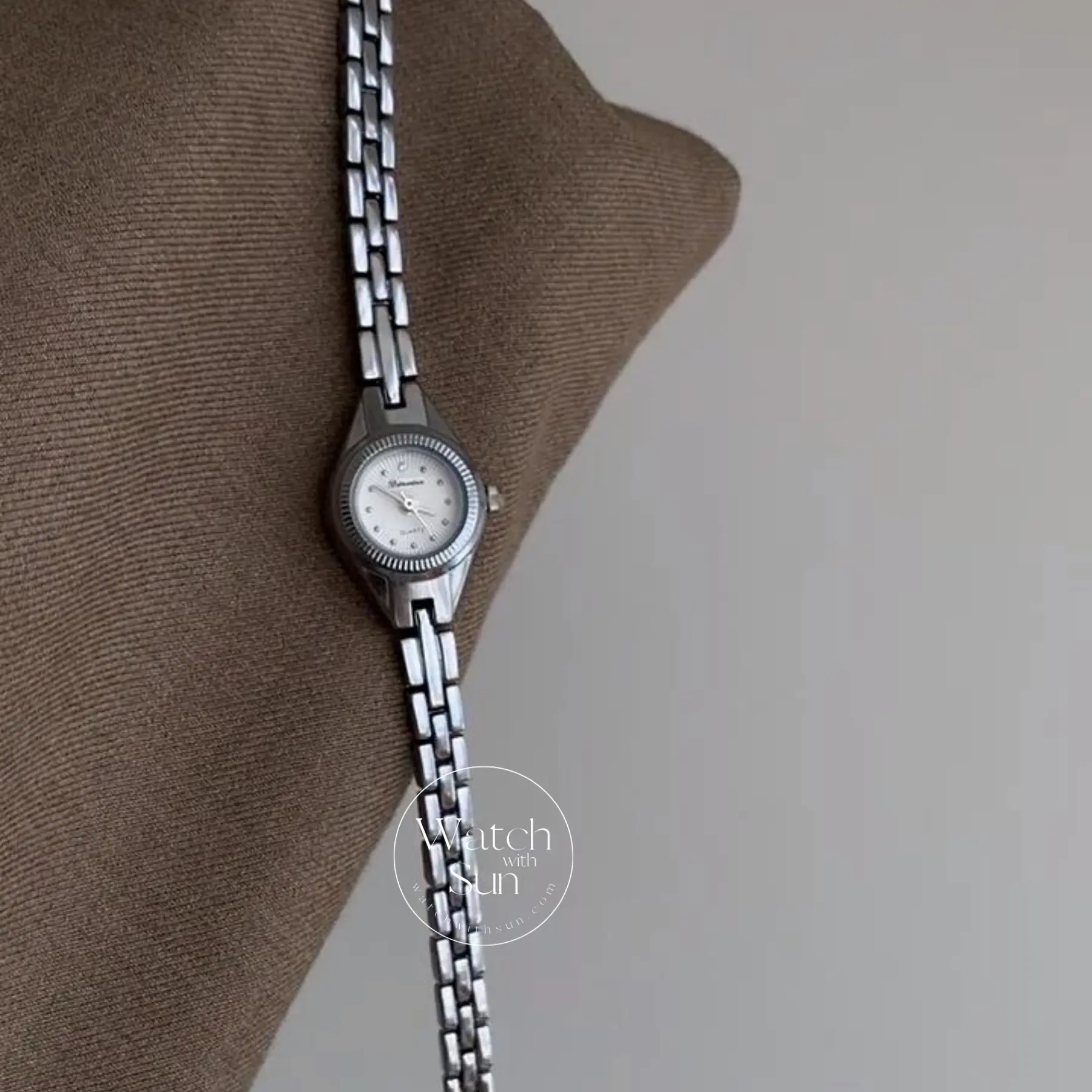 Small Face Slim Link Bracelet Watch