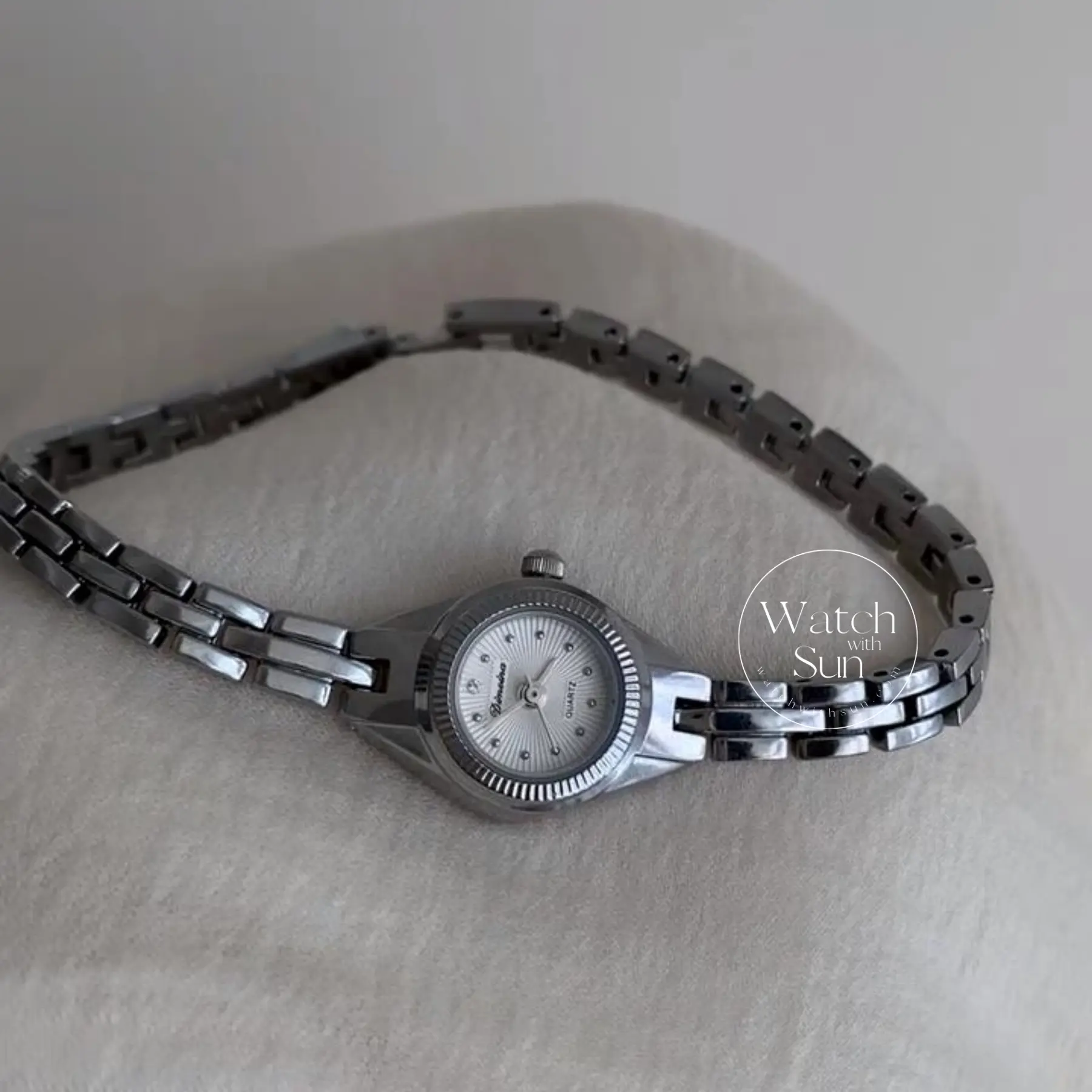 Small Face Slim Link Bracelet Watch