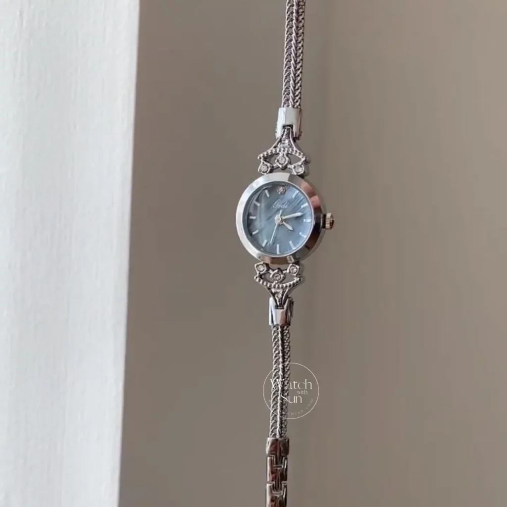 Chic Style Silver Round Stainless Steel Chain Watch for Women ...