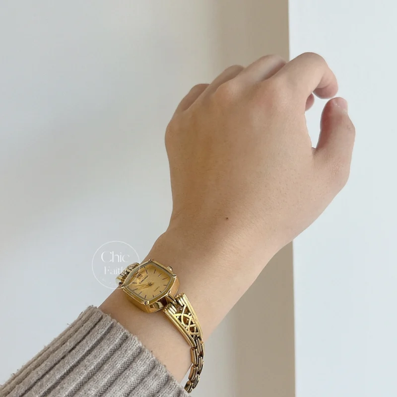 Vintage-Inspired Gold Watch for Women