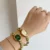 Vintage Style Green Jade Stone Bracelet Watch for Women