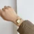 Chic Style Gold Diamond Square Watch for Women