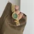 Vintage-Inspired Green Oval Face Bracelet Watch for Women
