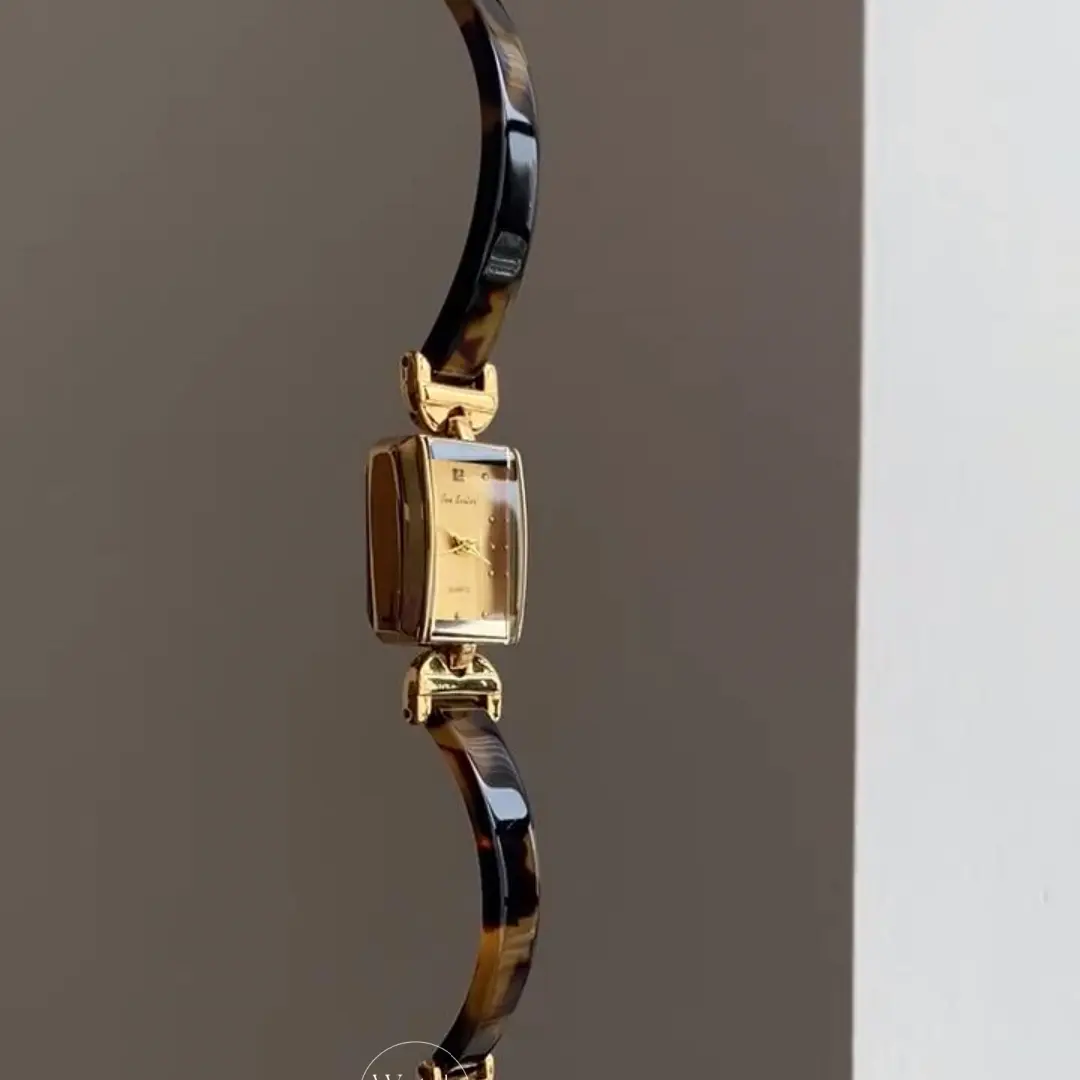 Vintage Style Gold Square Face Bracelet Women's Watch
