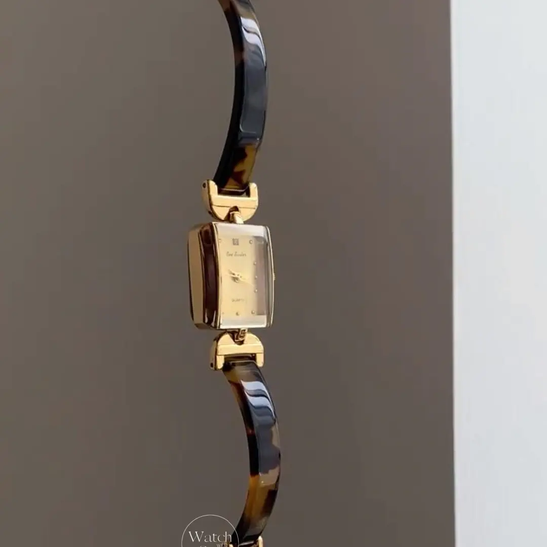 Vintage Style Gold Square Face Bracelet Women's Watch