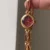 Vintage-inspired Burgundy Red Dial Watch for Women