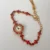 Vintage-inspired Red Crystal Bracelet Watch Thin Bracelet Elegant Ladies Watch