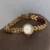 Dainty Gold Small Round Face Watch Heart-Shaped Links Bracelet Watch for Women