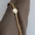 Dainty Gold Small Round Face Watch Heart-Shaped Links Bracelet Watch for Women