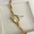 Minimal Gold Dial Oval Bracelet Watch Dainty Gold Watch for Women