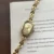 Minimal Gold Dial Oval Bracelet Watch Dainty Gold Watch for Women