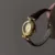 Vintage-inspired Gold Roman Numeral Dial Brown Leather Strap Watch for Women