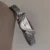 Harp-Inspired Crystal Accents Ladies Watch Vintage Style Silver Bracelet Watch for Women
