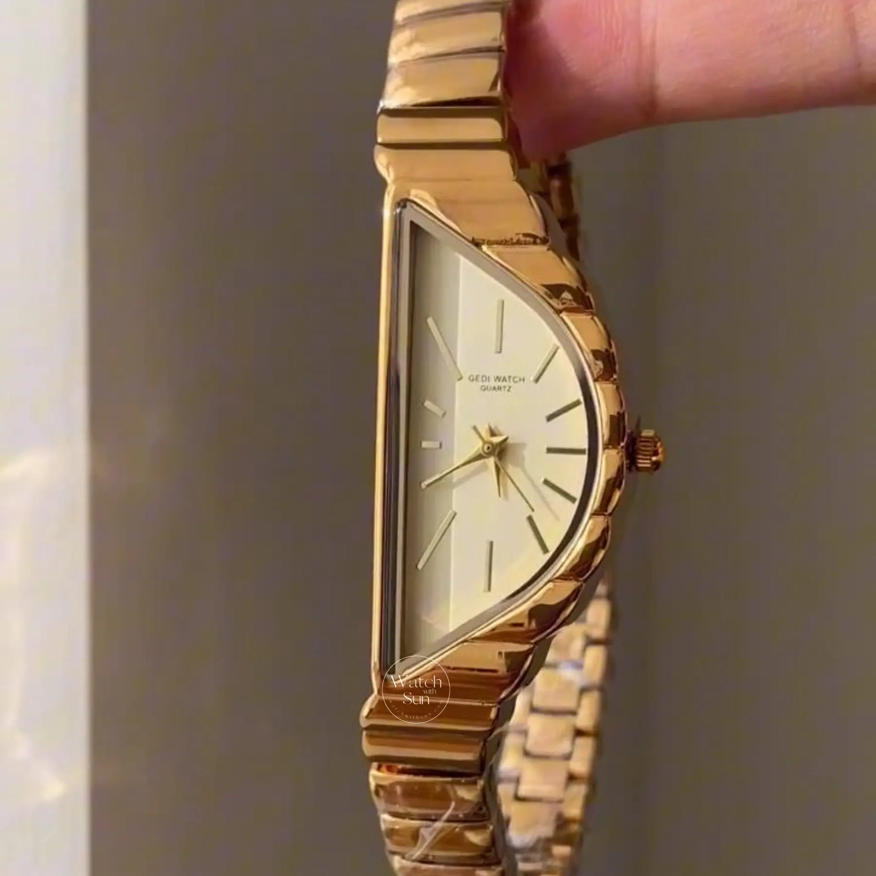 Vintage Inspired Gold/Silver Bracelet Watch for Women Modern Art Deco Vibe Asymmetrical Watch