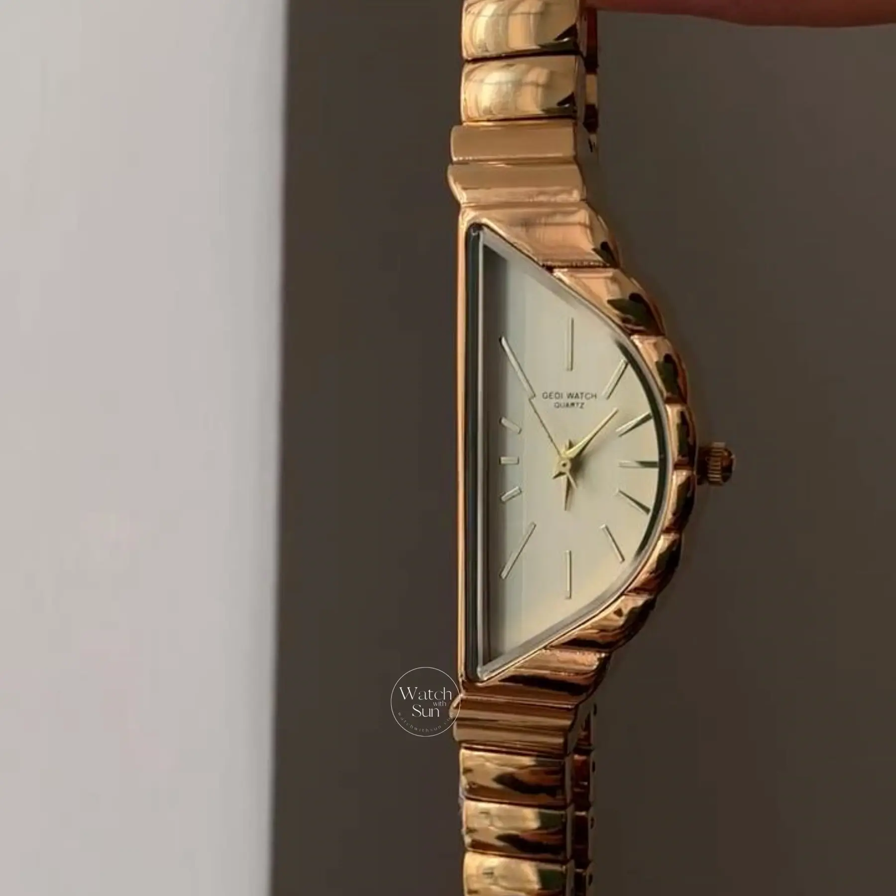 Vintage Inspired Gold/Silver Bracelet Watch for Women Modern Art Deco Vibe Asymmetrical Watch