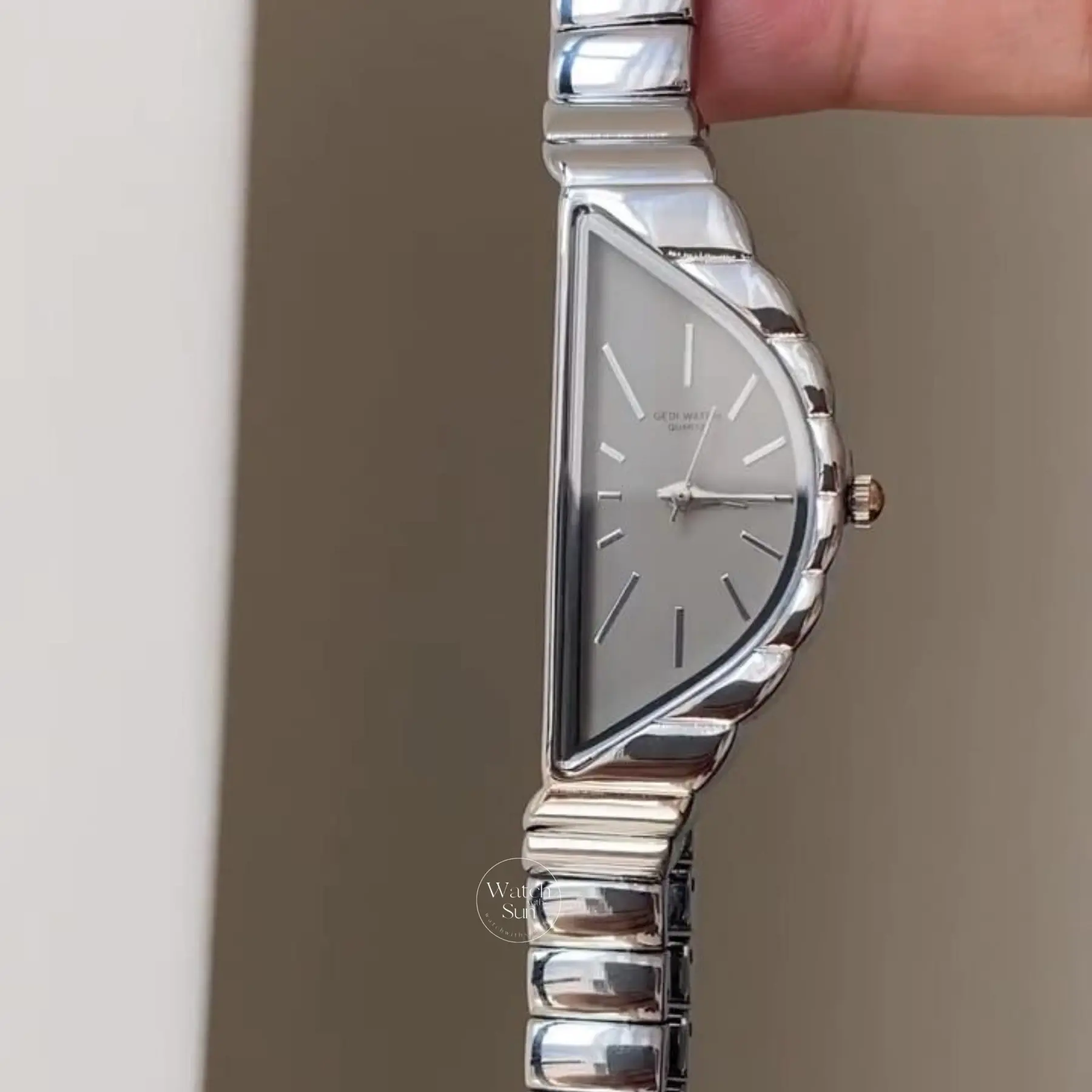 Vintage Inspired Gold/Silver Bracelet Watch for Women Modern Art Deco Vibe Asymmetrical Watch