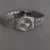 Elegant Women's Silver Watch Crystal Bezel Ladies' Silver Wrist Watch