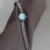 Dainty Silver Metal Watch for Women Blue/Silver Round Dial Petite Vintage Female Watch