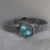 Minimalist Silver Beaded Bracelet Chic Blue Dial Women’s Watch