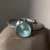 Minimalist Silver Cable Bangle Watch for Women Blue Dial Ladies Watch