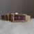 Vintage-Inspired Gold Watch Rectangular Case Burgundy Dial Watch for Women