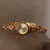Vintage-Inspired Rainbow Gemstone Style Quartz Wristwatch for Women