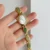 Vintage Style Green Jade Stone White Face Bracelet Watch for Women