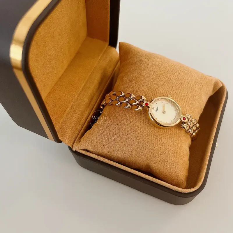 Minimalist Brown Leather Watch Gift Box