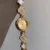 Four Leaf Clover Bracelet Watch for Women Crystal Accents Mother of Pearl Dial Women's Watch