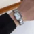 Vintage-Inspired Octagon Face Silver Bralcelet Watch Diamond Grey Dial Watch for Women